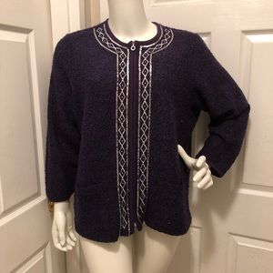 Purple sweater with silver details